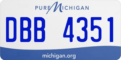 MI license plate DBB4351