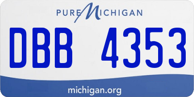 MI license plate DBB4353