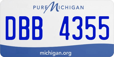 MI license plate DBB4355