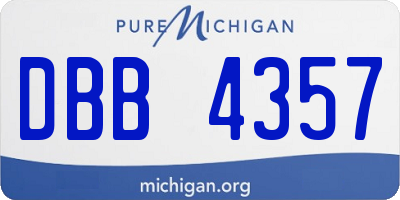 MI license plate DBB4357