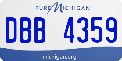 MI license plate DBB4359
