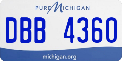 MI license plate DBB4360