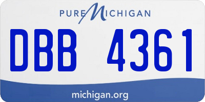 MI license plate DBB4361