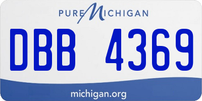MI license plate DBB4369