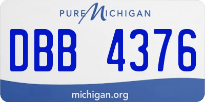 MI license plate DBB4376