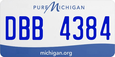 MI license plate DBB4384