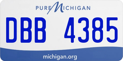 MI license plate DBB4385