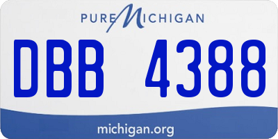 MI license plate DBB4388