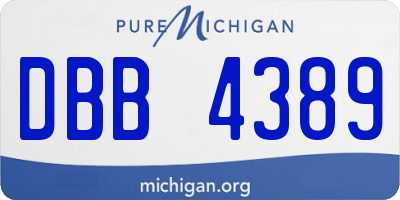 MI license plate DBB4389