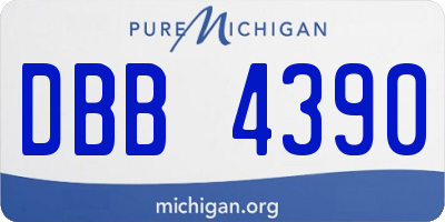 MI license plate DBB4390