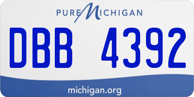 MI license plate DBB4392
