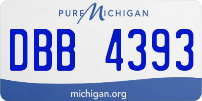 MI license plate DBB4393