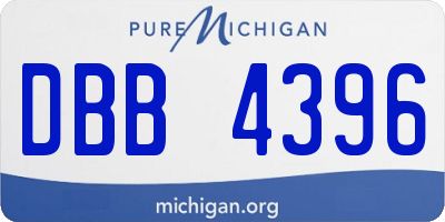 MI license plate DBB4396