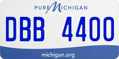 MI license plate DBB4400