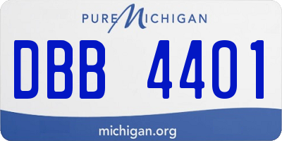 MI license plate DBB4401