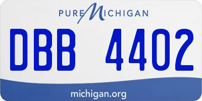 MI license plate DBB4402