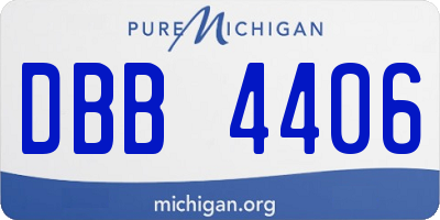 MI license plate DBB4406