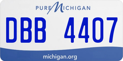 MI license plate DBB4407