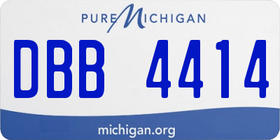 MI license plate DBB4414