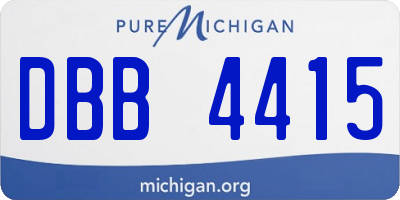 MI license plate DBB4415