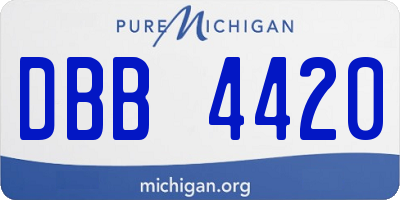 MI license plate DBB4420
