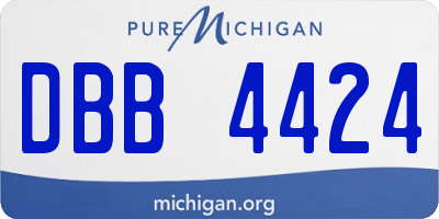 MI license plate DBB4424