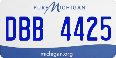 MI license plate DBB4425