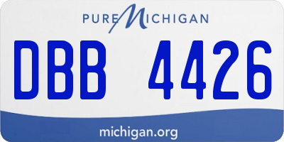 MI license plate DBB4426