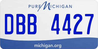 MI license plate DBB4427