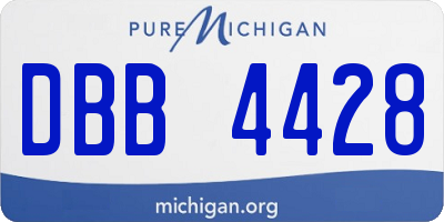 MI license plate DBB4428