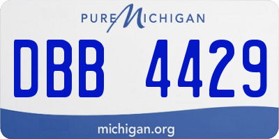 MI license plate DBB4429