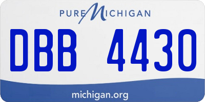 MI license plate DBB4430
