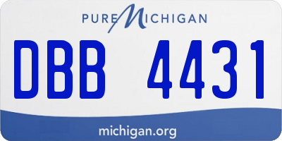 MI license plate DBB4431