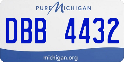 MI license plate DBB4432