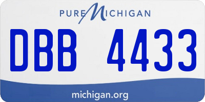 MI license plate DBB4433