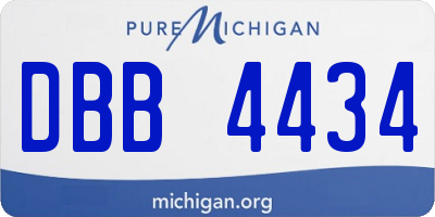 MI license plate DBB4434