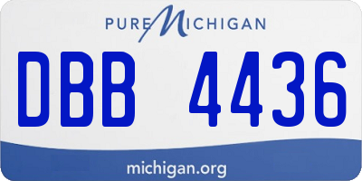 MI license plate DBB4436