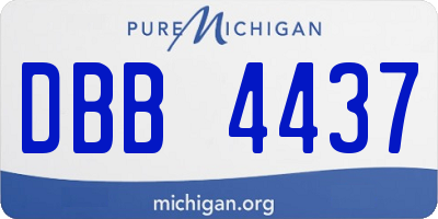 MI license plate DBB4437