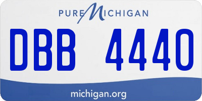 MI license plate DBB4440