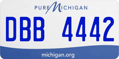 MI license plate DBB4442