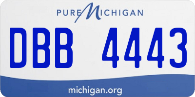 MI license plate DBB4443