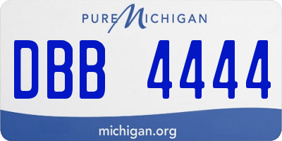 MI license plate DBB4444