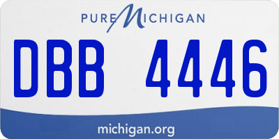 MI license plate DBB4446