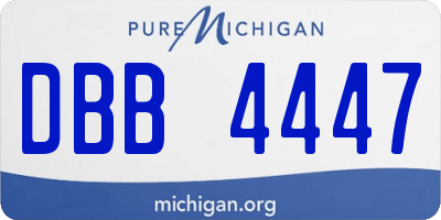 MI license plate DBB4447