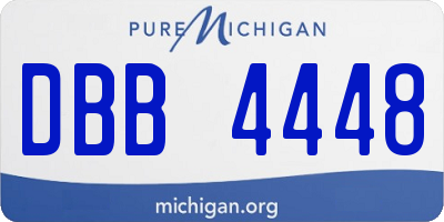 MI license plate DBB4448