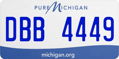 MI license plate DBB4449