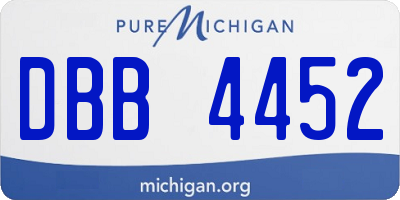 MI license plate DBB4452