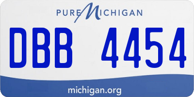 MI license plate DBB4454