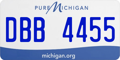 MI license plate DBB4455