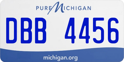MI license plate DBB4456